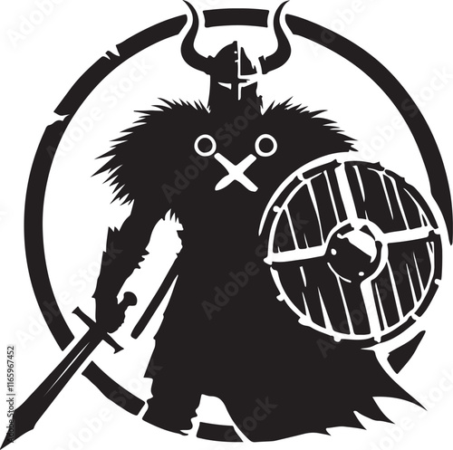 Viking Raider Vector Illustration