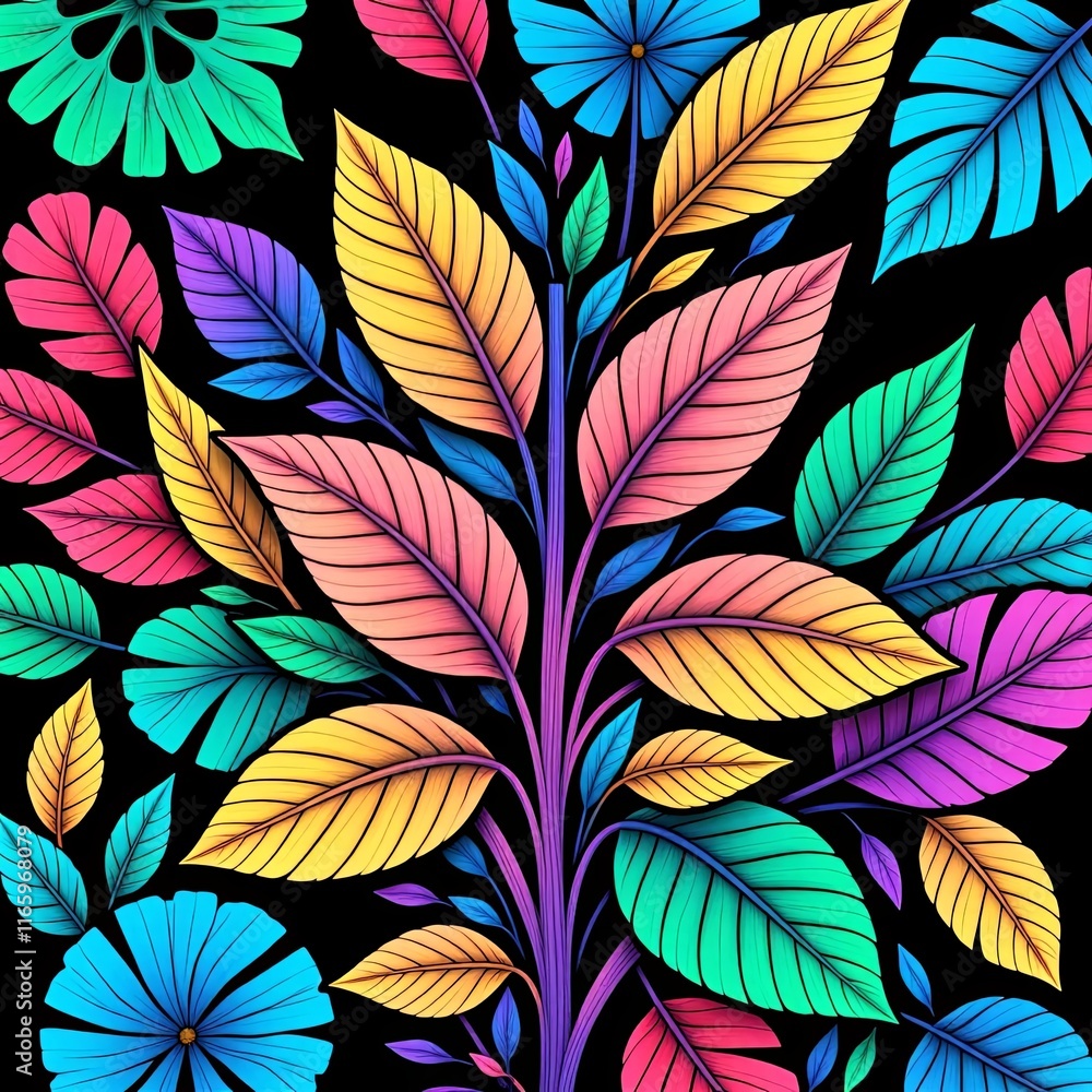 custom made wallpaper toronto digitalvaporwave organic leaf abstract design for templates in soft color palette with copy space