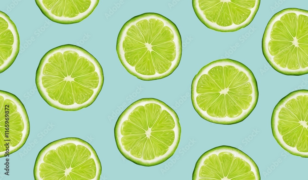 Green limes seamless pattern background Green limes seamless pattern background