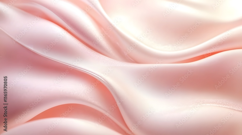 Elegant Pink Satin Fabric Flowing Waves Abstract Texture Background Elegant Pink Satin Fabric Flowing Waves Abstract Texture Background