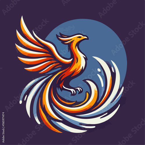 illustration of an phoenix design