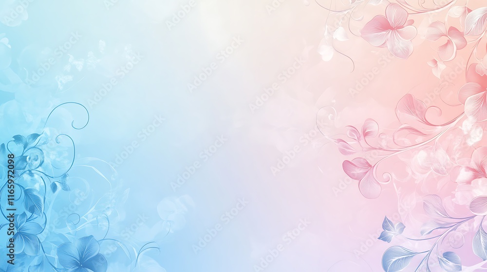 Delicate Pastel Floral Design Background Image Delicate Pastel Floral Design Background Image