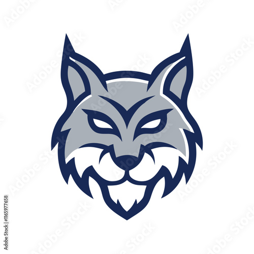 Create a stealthy lynx mascot logo.