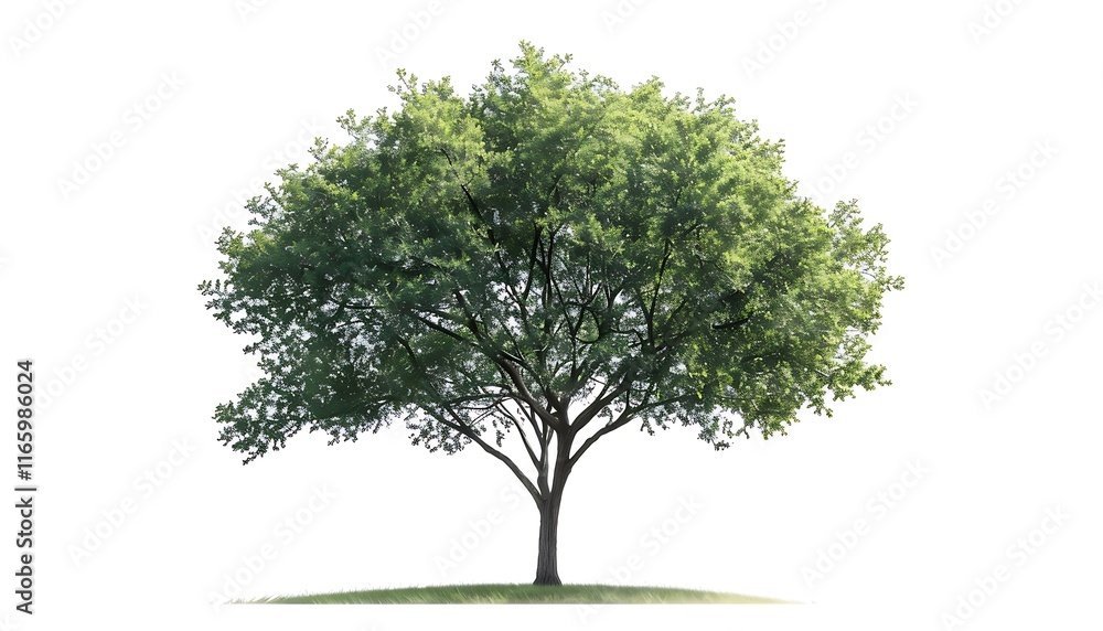 Tree isolated on a white background. 3d rendering, Tree isolated on a white background. 3d rendering,