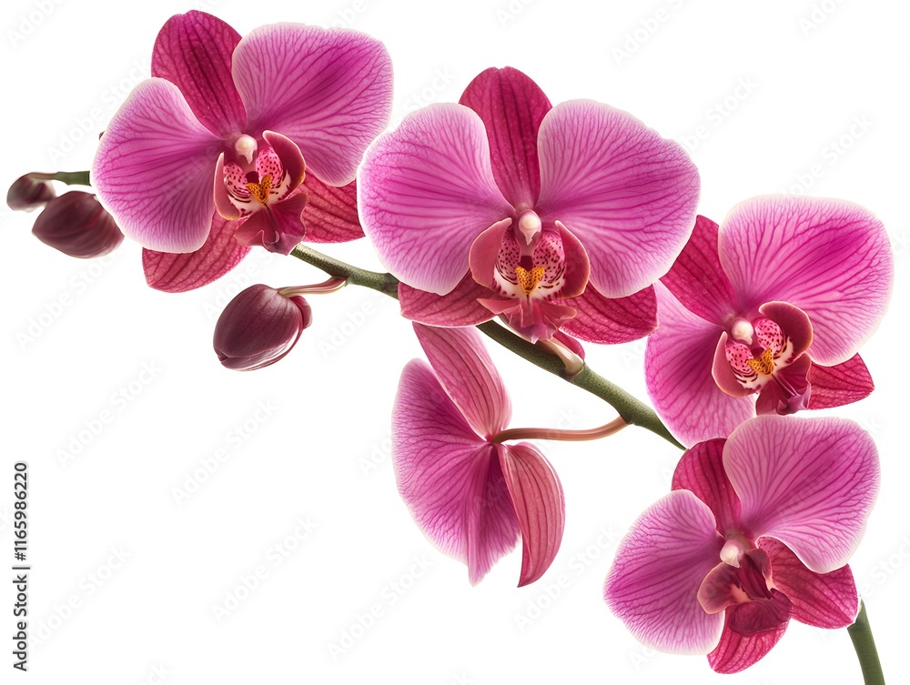 Photo of Bright Pink Orchid Flowers Photo of Bright Pink Orchid Flowers