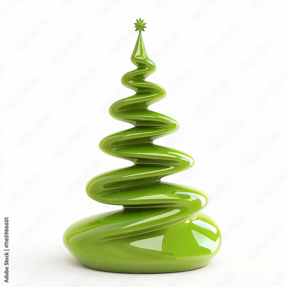 Elegant Green Spiral Christmas Tree Sculpture for Modern Holiday Decor, Minimalist Design, Festive Home Decoration Idea Elegant Green Spiral Christmas Tree Sculpture for Modern Holiday Decor, Minimalist Design, Festive Home Decoration Idea