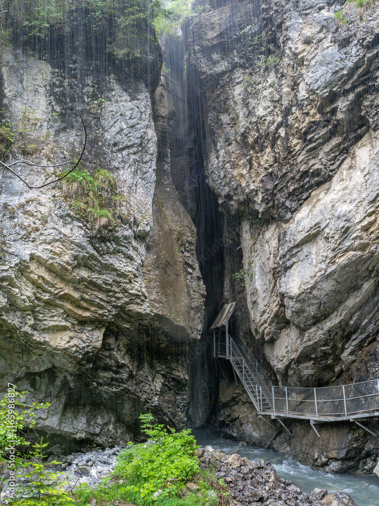 Fototapeta premium Choleren gorge near Adelboden town, Switzerland