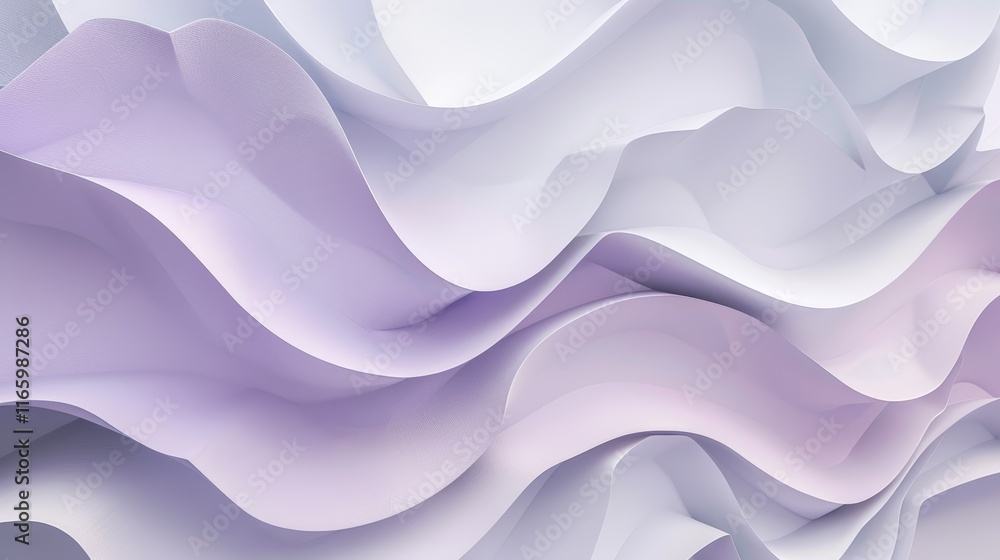 Fototapeta premium Smooth, undulating waves create a calming and elegant abstract design, perfect for a modern wallpaper