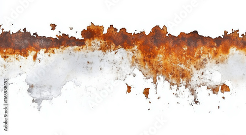 White Background with Rust and Peeling Paint: Aged and Textured Design photo