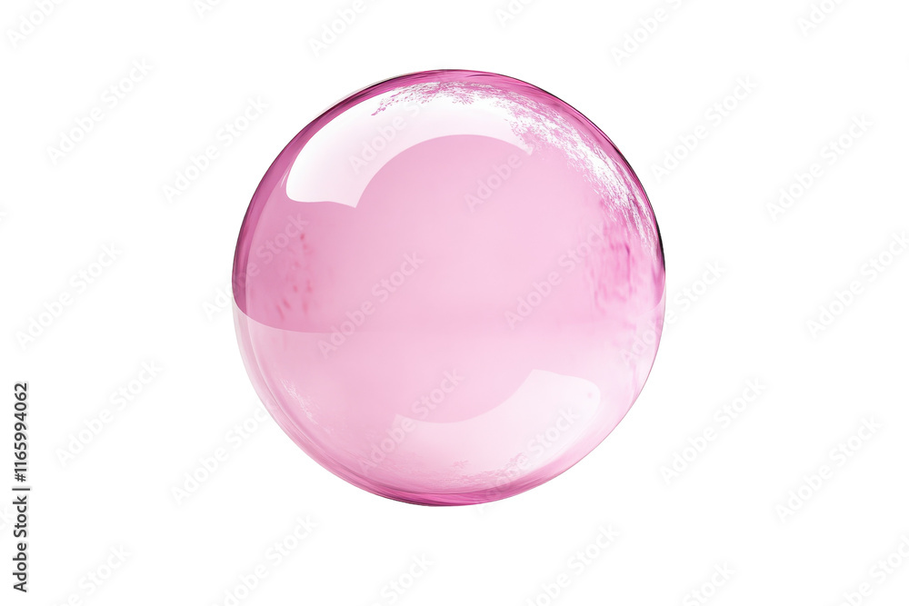 Beautiful Pink Bubble Floating in a Peaceful Setting Beautiful Pink Bubble Floating in a Peaceful Setting