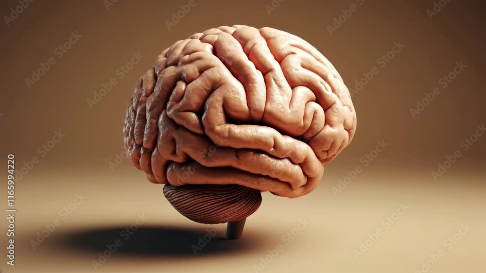 3D model of the brain in rotation 3D model of the brain in rotation