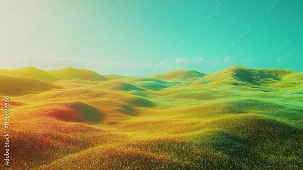 Obraz premium 抽象的でカラフルな草原