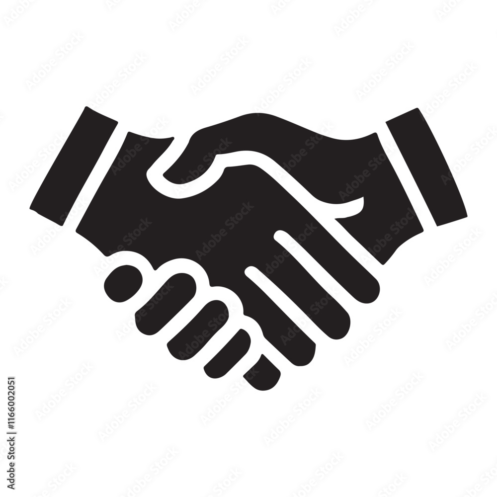 Handshake Silhouette Representing a Business Deal Handshake Silhouette Representing a Business Deal