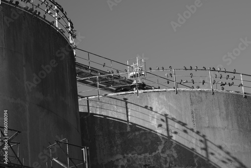 ruins of old factories in the Ravenna dock area photo