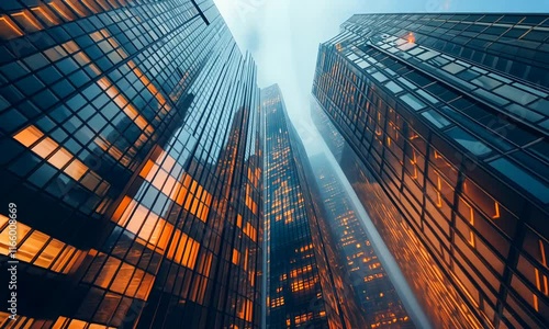 Wallpaper Mural skyscrapers at night Torontodigital.ca