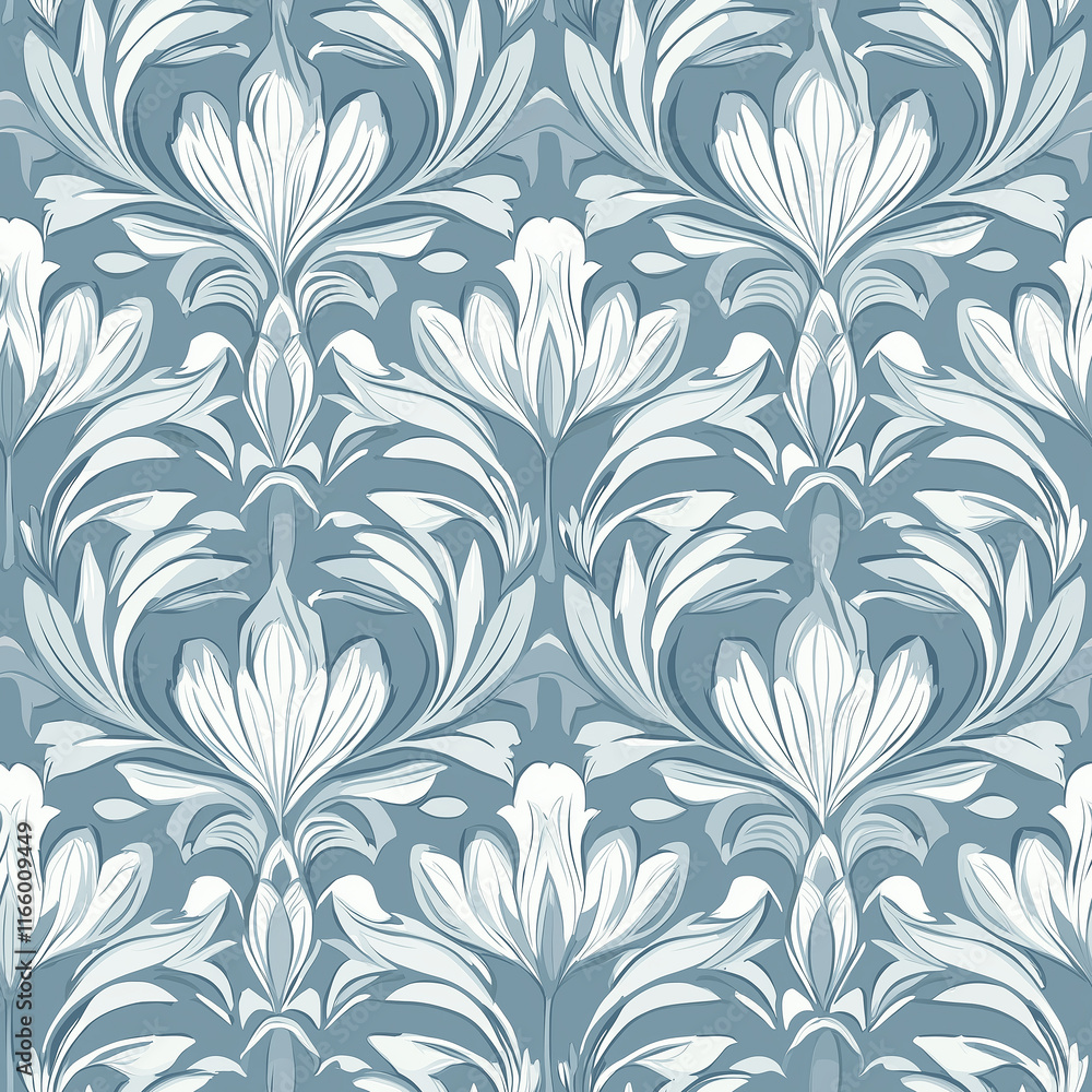 Simple Rangoli Seamlesspattern Elegant floral pattern in blue and white, featuring intricate leaf and flower designs, suitable for various decorative applications. Simple Rangoli Seamlesspattern Elegant floral pattern in blue and white, featuring intricate leaf and flower designs, suitable for various decorative applications.