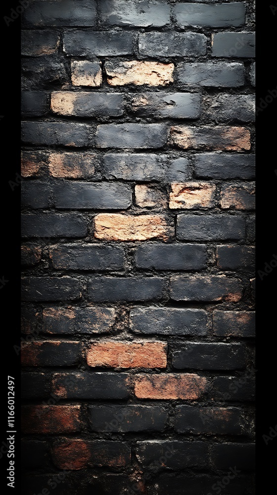Dark Brick Wall Texture Background Image