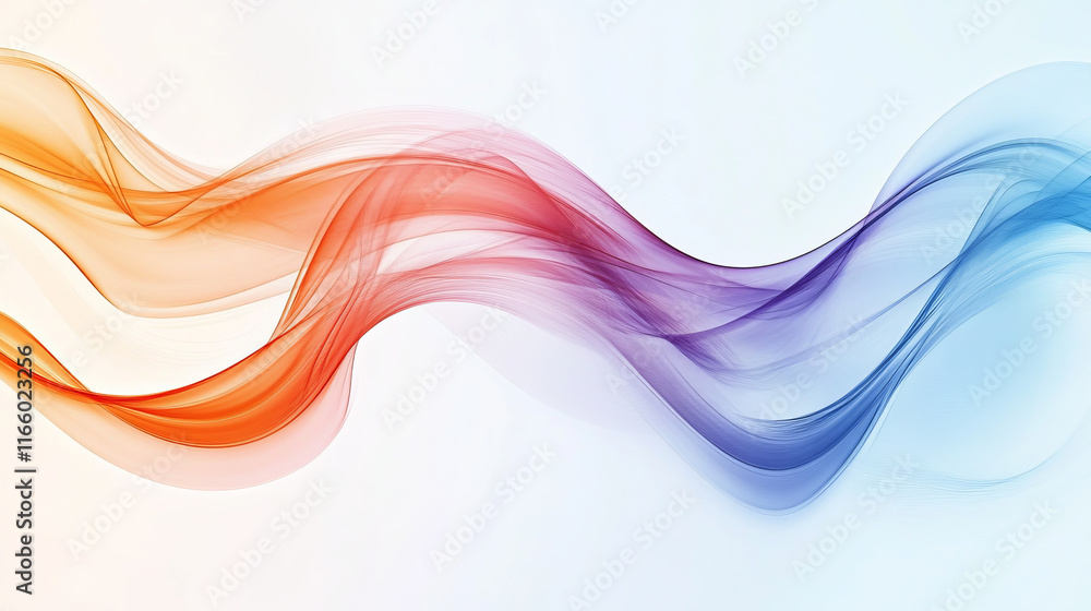 Abstract vector background with smooth transparent waves, strip Abstract vector background with smooth transparent waves, strip
