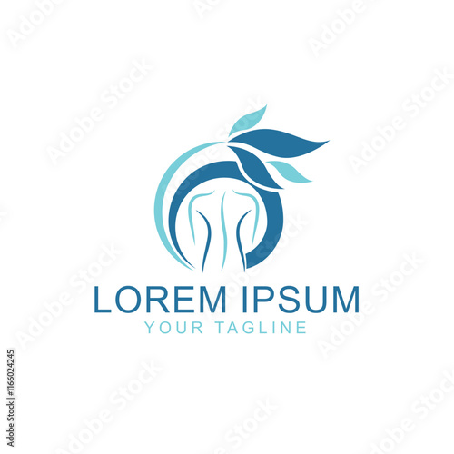 Wellness Spa Massage, Yoga therapy logo vector