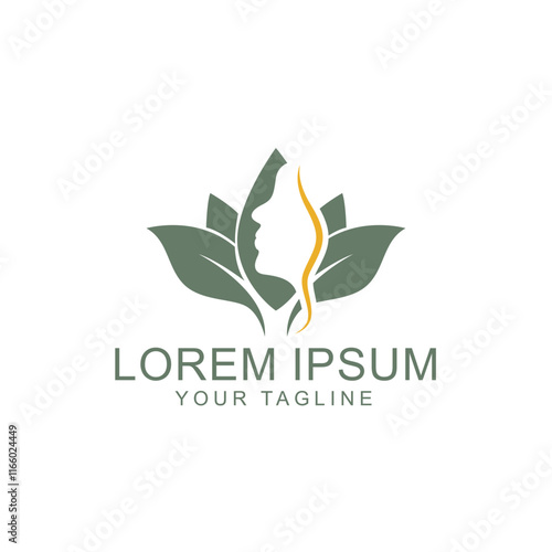 Wellness Spa Massage, Yoga therapy logo vector