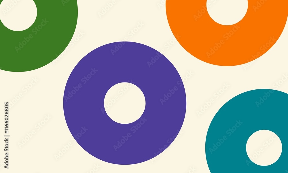Colorful Geometric Circles on a Light Background Colorful Geometric Circles on a Light Background