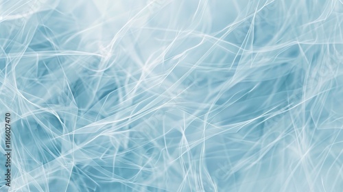 Fototapeta Naklejka Na Ścianę i Meble -  Elegant light blue wallpaper background featuring an intricate pattern of intertwined wavy lines, creating a sense of fluidity and depth