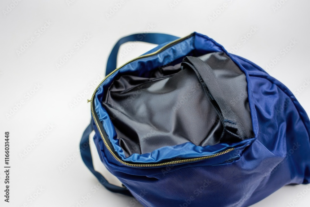 Fototapeta premium A blue bag with a zipper on it, suitable for travel or everyday use