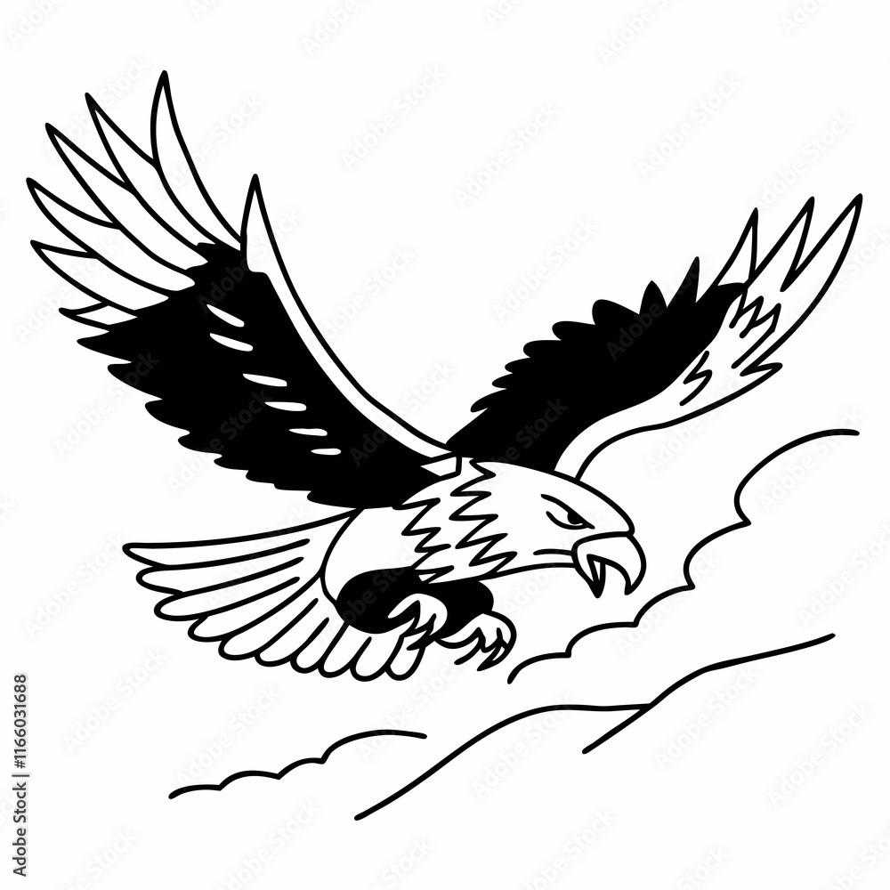 Fototapeta premium eagle with wings