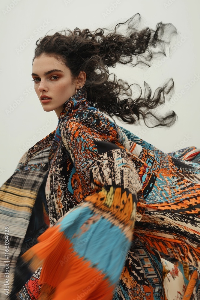 Dynamic fashion model showcase studio modern close-up innovation in waste management design Dynamic fashion model showcase studio modern close-up innovation in waste management design