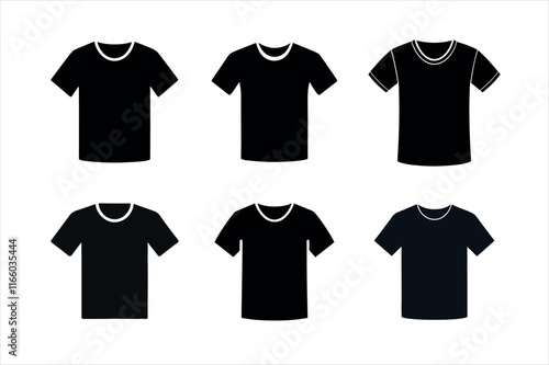 T-Shirt Silhouettes Ready for Customization vector design