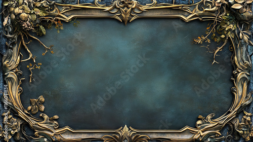 Circle fantasy game user avatar border set for rpg game. Silver medieval ui frame in vector for winner icon design on dark background. Ancient ornament rank gui asset for name title template.