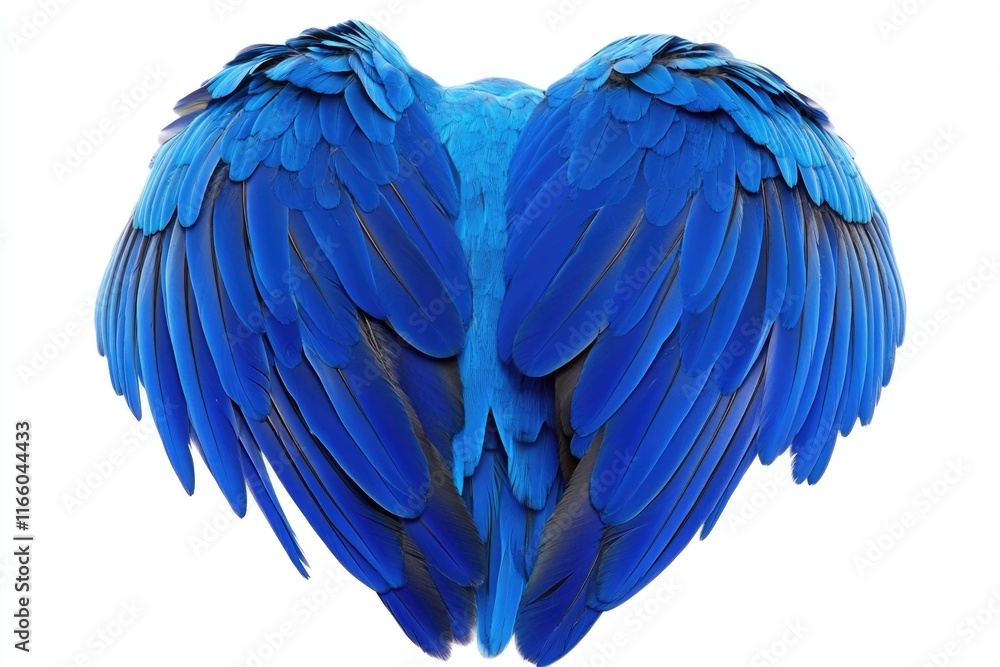 Fototapeta premium A close-up shot of a blue bird's wings, perfect for use in nature or wildlife photography