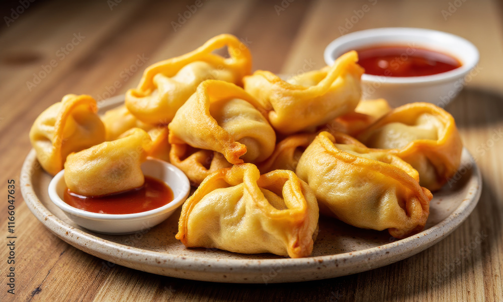 Crab Rangoon with Sweet and Sour Sauce Crab Rangoon with Sweet and Sour Sauce