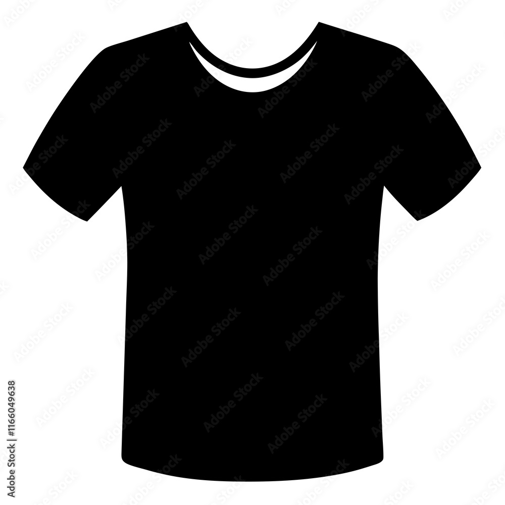 Simple black t-shirt silhouette design Simple black t-shirt silhouette design