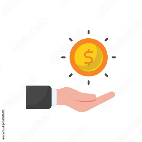 Compensation vector icon