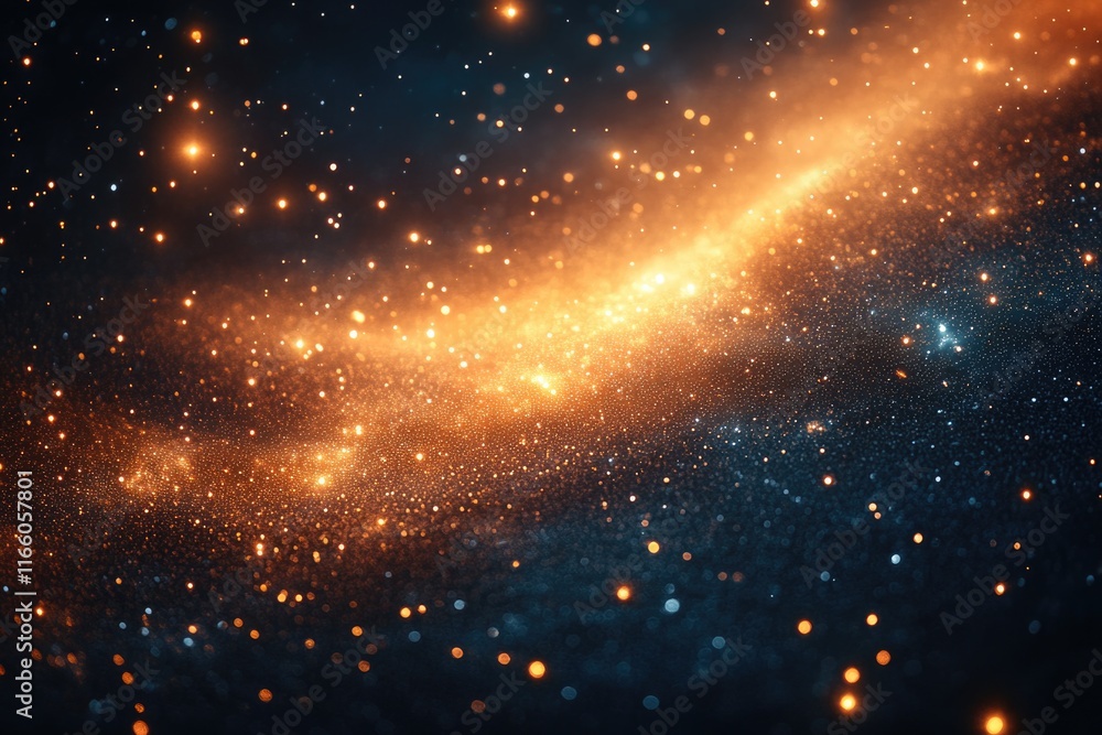 Cosmic landscape featuring stars and dust clouds in the sky Cosmic landscape featuring stars and dust clouds in the sky