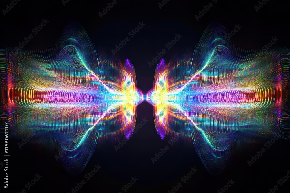 abstract light art with prismatic spectrum effects on dark background abstract light art with prismatic spectrum effects on dark background