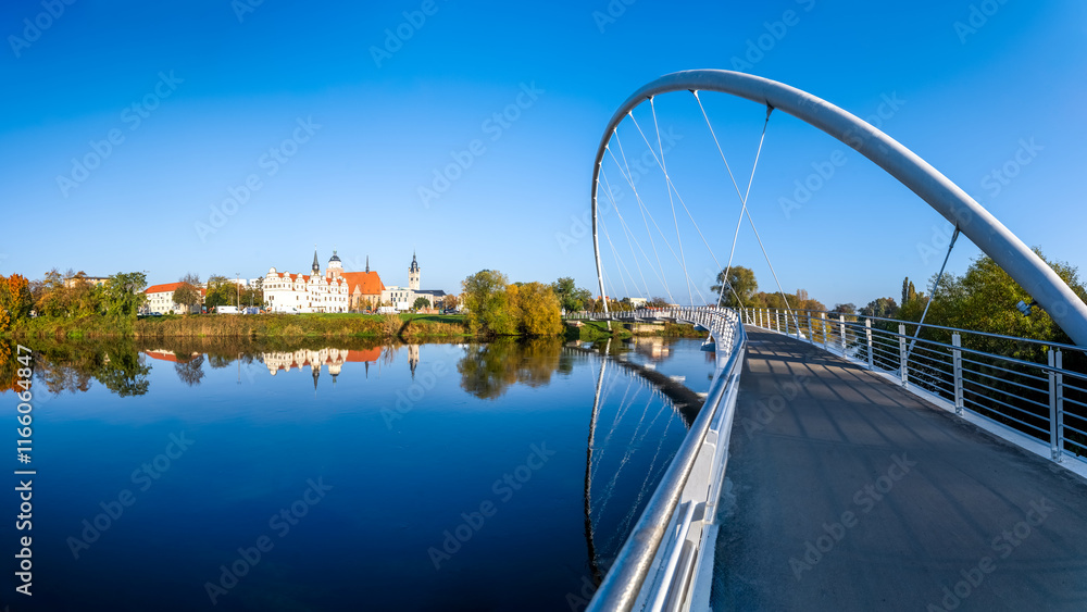 Fototapeta premium Tiergartenbrücke, Dessau, Sachsen Anhalt, Deutschland 