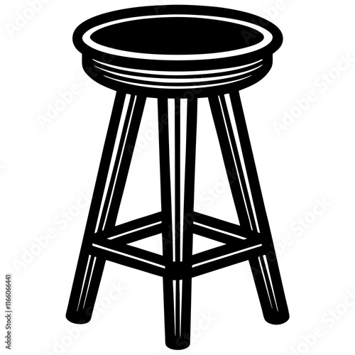bar stool silhouette vector design
