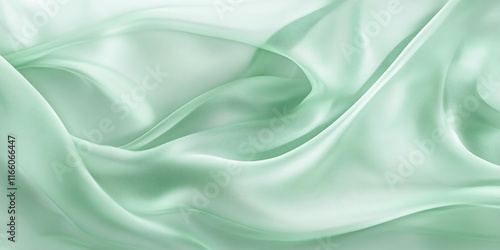 Wallpaper Mural Soft green silk fabric creates an elegant texture Torontodigital.ca