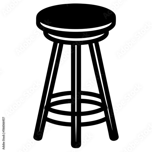 bar stool silhouette vector design