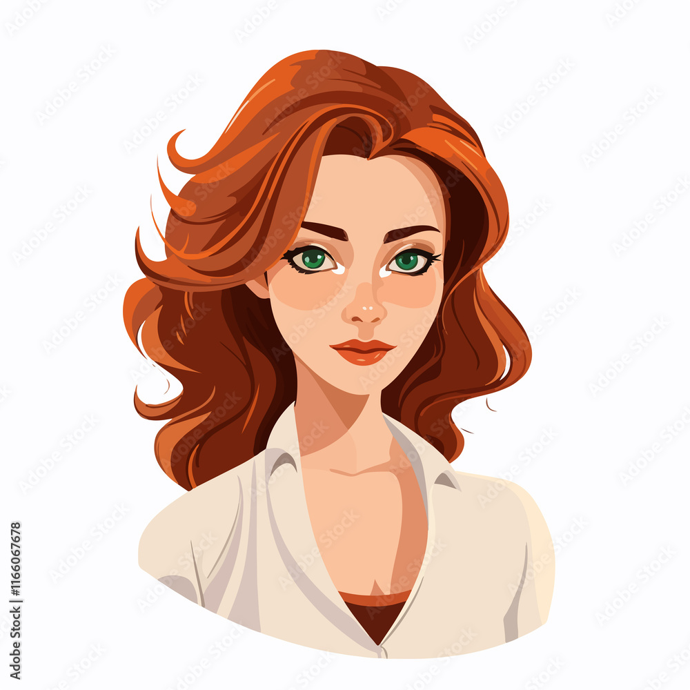Professional woman avatar cartoon character isolated portrait for business profiles Professional woman avatar cartoon character isolated portrait for business profiles
