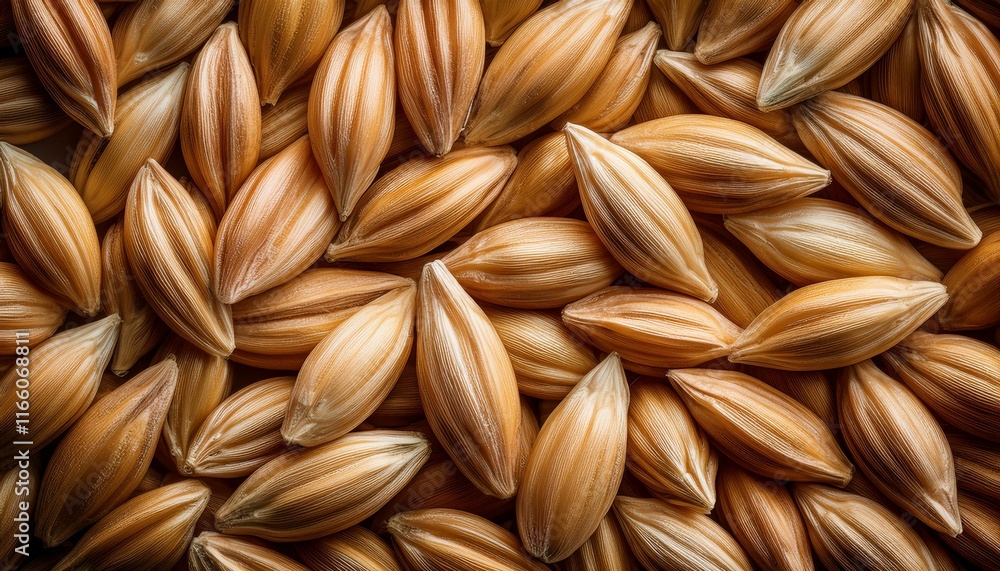 Close-up view of a pile of golden-brown grains.