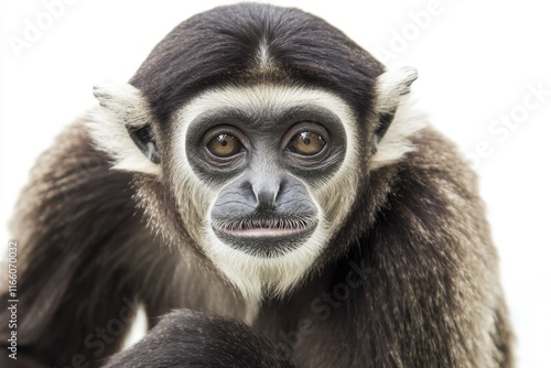 Close-up of a curious monkey looking directly at the camera photo