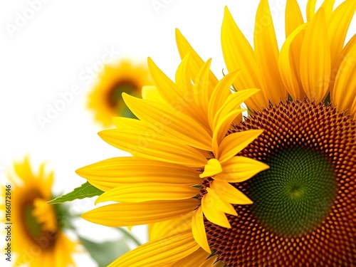 Vibrant Sunflowers in Close-Up Studio Shot AI Generated photo