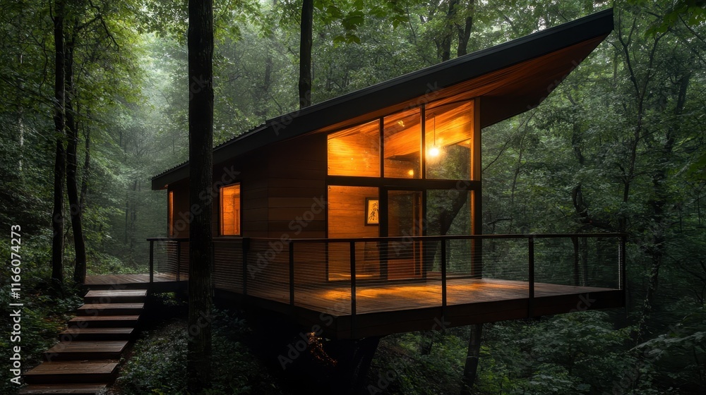 A stunning modern treehouse surrounded by lush greenery offers a glimpse into a harmonious blend of architecture and nature, creating a serene and inviting atmosphere. A stunning modern treehouse surrounded by lush greenery offers a glimpse into a harmonious blend of architecture and nature, creating a serene and inviting atmosphere.