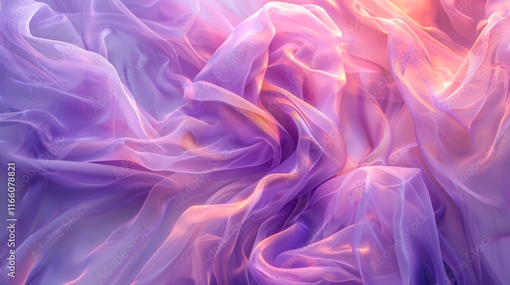 Obraz premium Smooth elegant purple and orange gradient flowing fabric creating a beautiful abstract wallpaper background