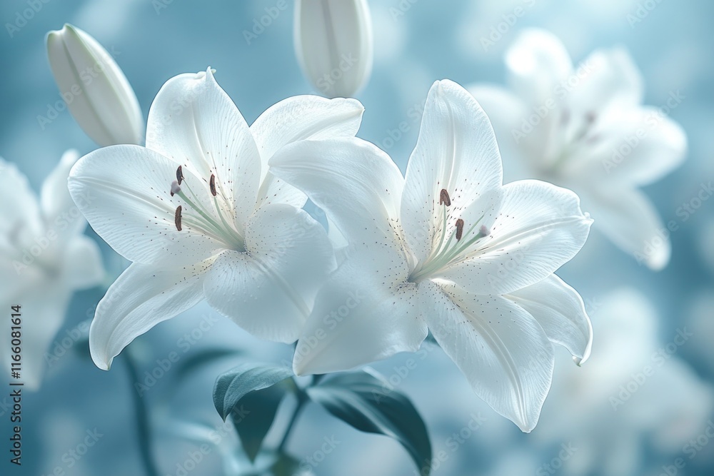 Fototapeta premium Fresh white flowers arranged in a decorative vase