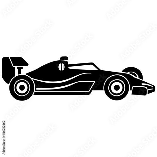 Racing one car and formula race silhouette design