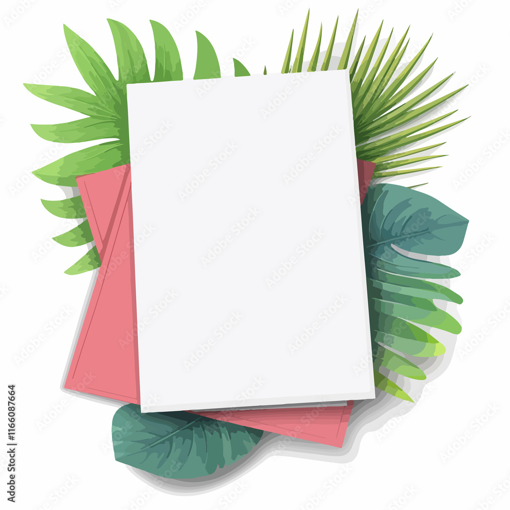 Professional business leaflet model on white background for marketing campaigns